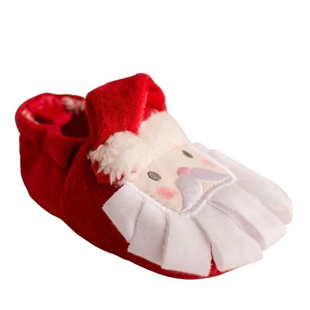 Crown and Ivy Unisex Size 5 Santa House Shoes 12 to 18 Months Christmas Slippers